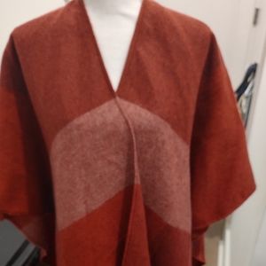 Woolrich Cozy Red Color-block Blanket Wrap Scarf, Holiday, Travel, Gift, Boho